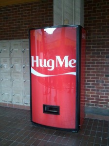 coke hug me machine
